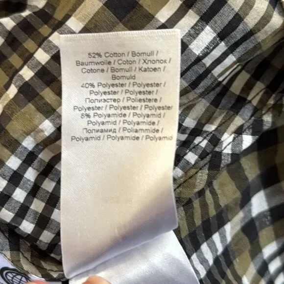 GANNI Seersucker Checked Dress